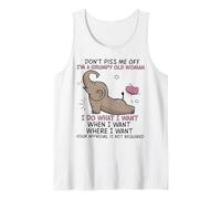 Elephant Don't Piss Me Off I'm A Grumpy Old Woman I Do What Tank Top