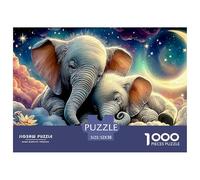 Elephant Dream Puzzle 1000 Pieces Family Game Wall Decor Colourful Challenging Brainteasing for Adults Kids 52x38cm/1000pcs