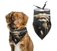 Elephant Drinking Water Spring Summer Dog Bandanas Soft, Dog Scarf Washable Triangle, Pet Bandana Cute Outdoor Accessories for Small Dogs Cat Pet