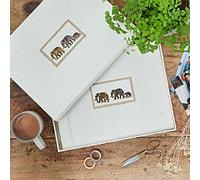 Elephant Dung Photo Album with Gift Box | Recycled Paper and Genuine Elephant Poo | Fair Trade and Handmade | Scrapbooking and Crafting Picture Album (Large)