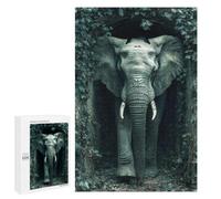 Elephant Emerging from Ivy-covered Tunnel Jigsaw Puzzle, 1000 PCS, Indoor Activity for The Home, Classic Jigsaw Entertainment for The Home, for Family Fun