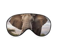 Elephant Eye Mask for Women & Men, Breathable & Adjustable Eye Cover, Ultra Soft Sleep Mask, Lightweight Travel Blindfold for Airplane, Nap, Night Sleeping