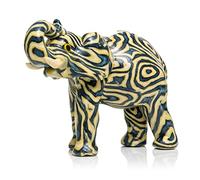 Elephant Fair Trade Handmade Swazi Animal Candles - Colourful, Small, Swirl