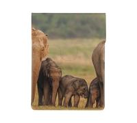 Elephant Family Printed Laptop Sleeve Bag 13-Inch - Leather Laptop Sleeve Case Shockproof Protective Computer Cover Bag