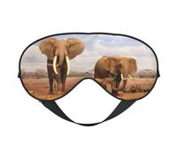 Elephant Family Sleep Eye Mask Comfortable Eyes Hade for Sleeping,Light Blocking Sleep Mask with Adjustable Strap