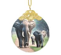 Elephant Family Xmas Home Decorations Ornaments, Hanging Christmas Tree Gift Pendant For Holiday Cheer