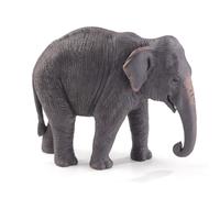Elephant Figure Grey Plastic 12x12x9cm Hand-Painted Realistic Wildlife Model