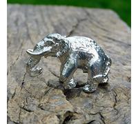 Elephant Figurine, Handcast From An Antique Statuette, Fine Pewter, By William Sturt