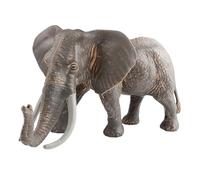 Elephant Figurine, Realistic Pvc Sculpture, Multi-Scene Compact Animal Model, Educational Decor Learning Toy for Garden Library Kindergarten Patio, Backyard, Gray