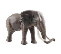 Elephant Figurines Home Decor, Asian Elephant Sculpture, 17x11x7.3cm Figurine with Realistic Detailing, Resin Ornament, Garden Bedroom Accessory, Early Learning Prop for Living Room Patio Backyard