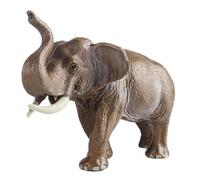 Elephant Figurines Home Decor, Asian Elephant Sculpture, 17x11x7.3cm Figurine with Realistic Detailing, Resin Ornament, Garden Bedroom Accessory, Early Learning Prop for Living Room Patio Backyard
