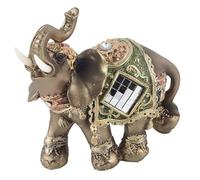 Elephant Figurines with Trunk Up, 10 x 4.5 x 10cm Feng Shui Set Chinese Lucky Elephant Statue Sculpture for Home Office Decoration Good Lucky Gift(M)