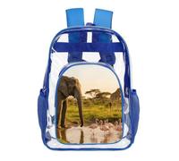 Elephant, Flamingo, Giraffe Clear Backpack Heavy Duty PVC Transparent Bag