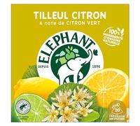 Elephant, Flavoured Infusion - Lime & Lime - Rainforest Alliance Certified - 100% Natural Origin Contents - 20 Pyramid Bags