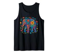 Elephant Floral Pattern Tee Spirit Animal Mandala Elephant Tank Top
