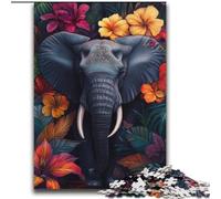 Elephant Flowers 2000 Piece Jigsaw Puzzles for Adults & Teens, Staycation Kill Time Every Piece Is Unique - Challenging Family Fun Game (70x100cm)
