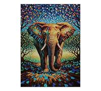 Elephant Forest Mosaic Jigsaw Puzzle, 1000 Pcs For Adults | 70x50cm Puzzle Fans, Birthday Gift, Cardboard, Mood Calming, Tight Puzzle Fit