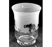 Elephant Frieze - Boxed 14.5cm Glass Vase/Hurricane Lantern