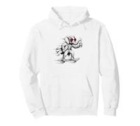 Elephant Funny Skateboarder with Sunglasses and Coffee Pullover Hoodie