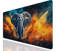 Elephant Gaming Mouse Mat Orange Color Mouse Pad Large 800x300x3mm, Extended Waterproof Mousepad Smooth Surface Improved Precision And Speed, Desk Mat Non-Slip Rubber Base for Office Gaming GKuk-1053