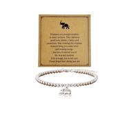 Elephant Gifts for Women Adjustable Elephant Bracelet Strength Bracelet Elephant Inspired Gifts Get Well Soon Inspirational Spiritual Encouragement Gifts for Friends on Christmas Thanksgiving Day, L
