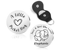 Elephant Gifts For Women Elephant Keyrings For Women "Just A Girl Who Loves Elephants" Elephant Gift Elephant Ornament Pocket Hug Elephant Present Graduation Back To School Christmas