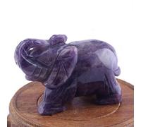 Elephant gifts for women,elephant ornament,1.5 Inch Crystal Elephant Carving - Natural Quartz Animal Sculpture, Handmade Feng Shui Home Decor, Spiritual Gift for Luck & Mindfulness, 50g Desk Ornament
