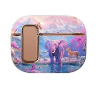 Elephant Giraffe Flamingo Butterfly Funny Case Compatible with AirPods Pro 2 Protective Cover with Automatic Lock