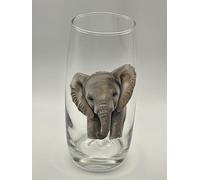 Elephant Glass Tumbler. Drinking Glass. Elephant Lovers. Safari