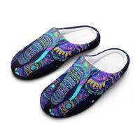 Elephant Glowing Women's Cotton Slippers | House Slippers Memory Foam Washable Slip On Indoor Outdoor Home Shoes