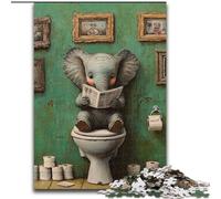 Elephant Go Toilet 1000 Piece Puzzle Jigsaw Puzzles for Adults Brain Challenge, for Teenagers & Home Decor size : 50x75cm