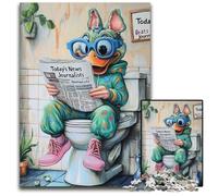 Elephant Go Toilet 1000Pc Adults Jigsaw Puzzle cardboard Jigsaw Perfect Home Or Office Decor, Ideal 26X38CM/10.23x14.96inch