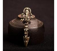 Elephant God Figurine, 1 Piece Brass Miniature Home Decor Ornament with Vintage Design, Pure Copper Craft for Home Décor, Fine Workmanship, suitable for Collectors and Home Decoration Enthusiasts