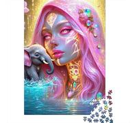 Elephant Goddess 1000 Pieces Jigsaw Puzzles For Adults Family Challenge Toys Stress Relieving Entertainment Exercise The Memory of The Brain for Adults And Kids, Age 12 Years Up 300pcs (40x28cm)
