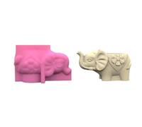 Elephant Gypsum Silicone Mold Concrete Flower Pots Vase Plaster Cement Mold Pen Holder Molds Decors Green Plant
