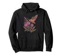 Elephant Hawk Moth Stained Glass Nature Pullover Hoodie