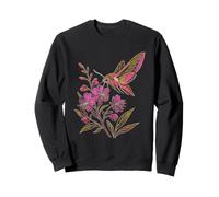 Elephant Hawk Moth Stained Glass Nature Sweatshirt