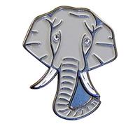 Elephant Head African Zoo Animal Metal Enamelled Pin Badge Lapel Badge XJKB12-01
