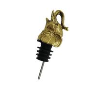 Elephant Head Alloy Wine Pourer Stopper Golden Reusable Bottle Cap | Creative Accessory for Neat Serving, Fits Liquor and Oil Bottles, Suitable for Home Parties and Dinner Gatherings