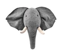 Elephant Head Wall Art Hanging, Stuffed Animal Head Wall Sculpture Wall Hanging For Baby Nursery, 3D Animal Head Wall Decoration, Plush Doll Soft For Nursery, Bedroom Or Playroom Decoration