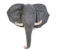Elephant Head Wall Decor for Safari Nursery Rooms - Stuffed Animal wall Mounted