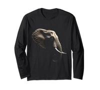 Elephant Head Wild Animal Africa India Art Long Sleeve T-Shirt