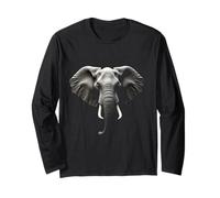 Elephant Head Wild Animal Africa India Art Long Sleeve T-Shirt