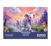 Elephant Herd Jigsaw Puzzles for Adults Interesting Puzzle Game 1000 Jigsaws Brain Challenge Home Decoration Gifts 70x50cm/1000pcs