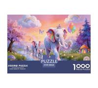Elephant Herd Jigsaw Puzzles for Adults Interesting Puzzle Game 1000 Jigsaws Brain Challenge Home Decoration Gifts 38x26cm/1000pcs