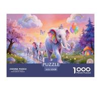 Elephant Herd Jigsaw Puzzles for Adults Interesting Puzzles 1000 Piece Brain Challenge for Adults Gifts 52x38cm/1000pcs