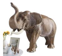Elephant Home Decor Statue, Asian Elephant Model Figure, Solid Animal Sculpture Ornament for Bedroom Living Room Library Dining Room Lawn, Early Learning Display Toy, Decorative Table Accent