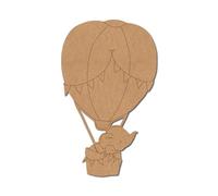 Elephant Hot Air Balloon Pre Marked Design 1 - Premium MDF & Plywood Embellishments Laser Cut Craft Shapes for Scrapbooking, Card Making, DIY Decor, Weddings & Personalized Projects
