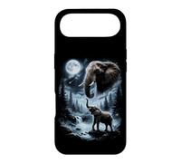 Elephant Howling at Moon 90's Retro Safari Animal Case for iPhone Air