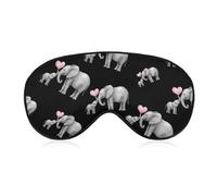 Elephant Hugs Fashion Sleep Eye Mask Soft Covers for Sleeping with Adjustable Strap